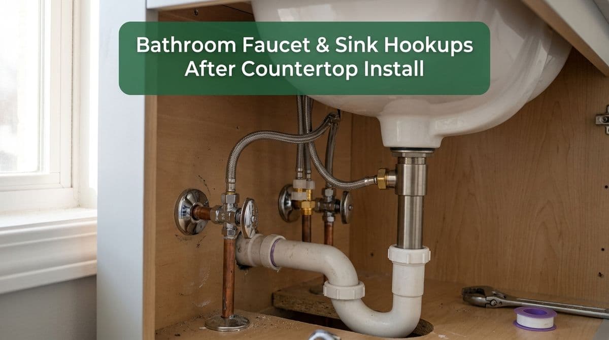 Bathroom Faucet & Sink Hookups After Countertop Install image